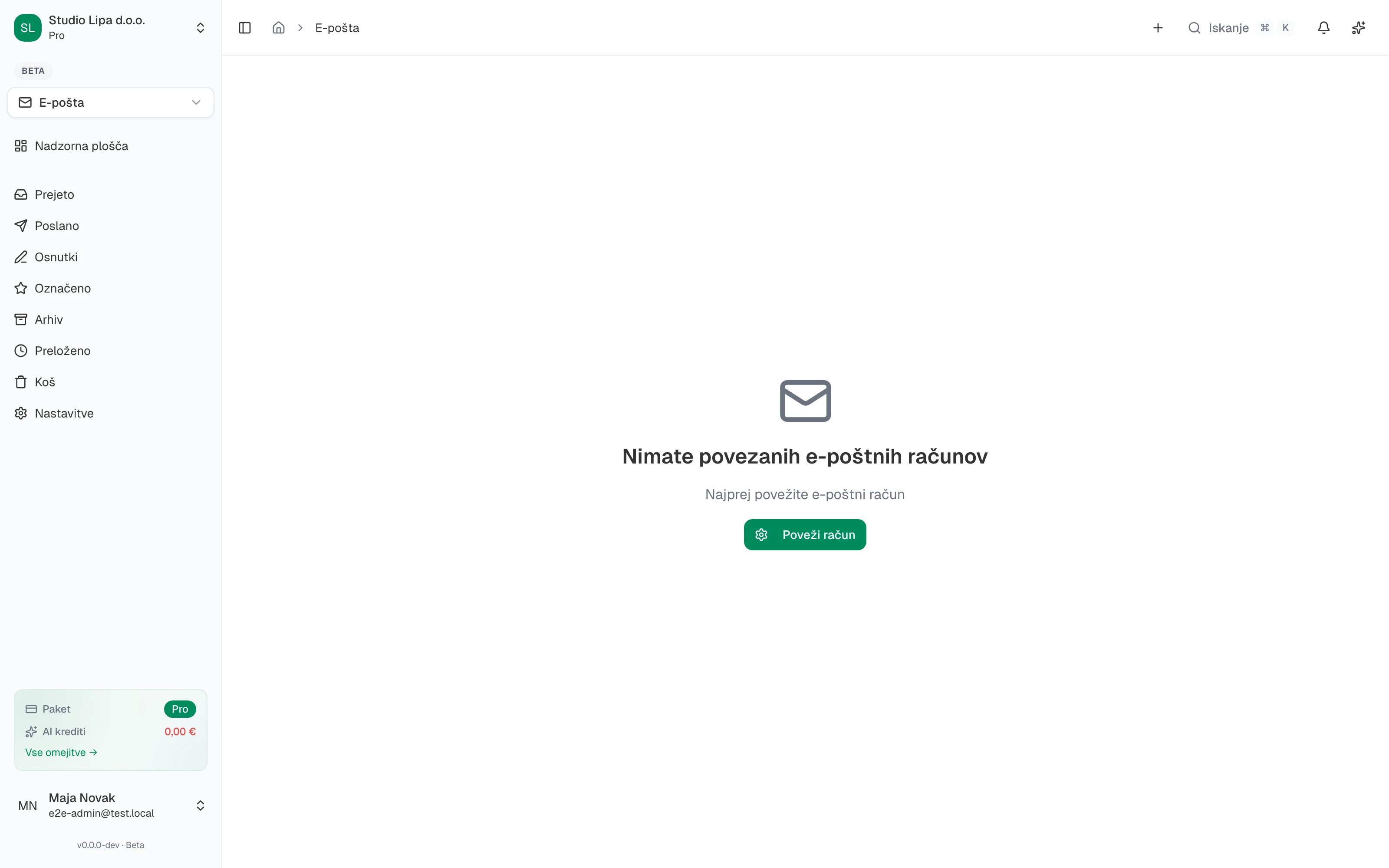 E-pošta integrirana neposredno v CRM