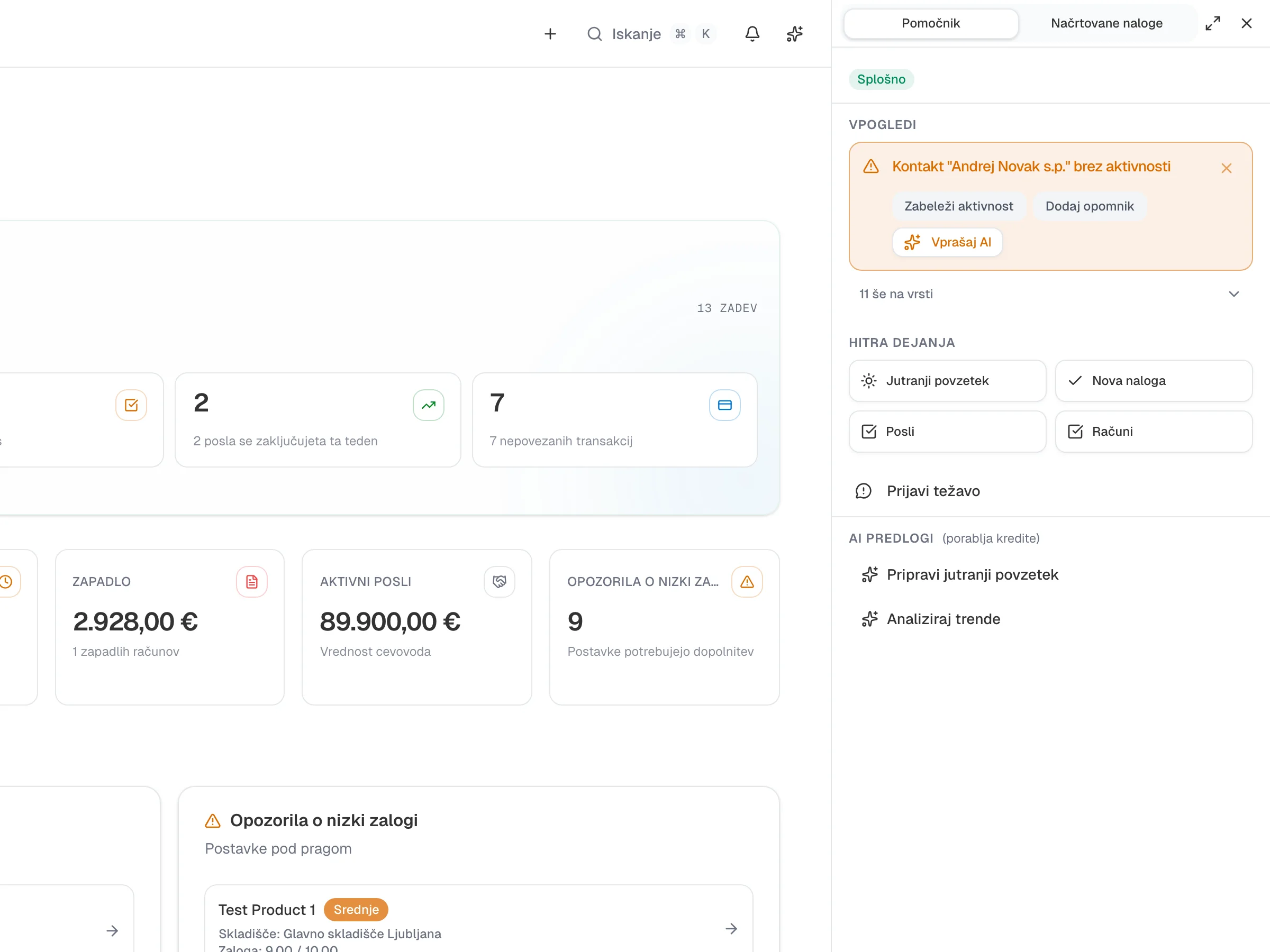 AI agent in the side panel completing a bookkeeping task